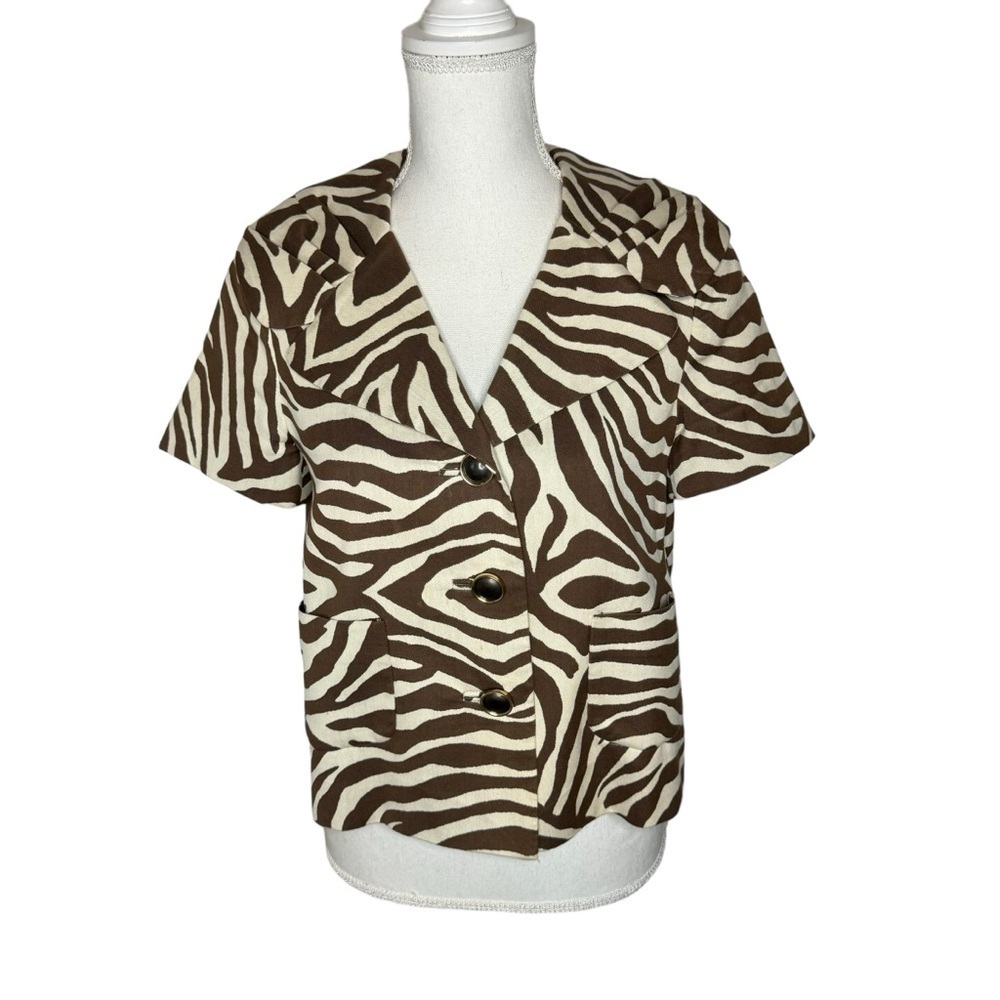 Kate Spade New York‎ Rose Jacket in Safari Zebra Print 2